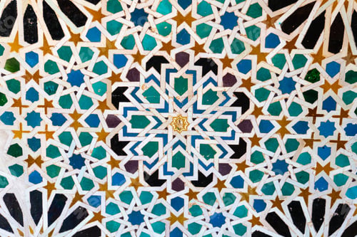 Preview: Wall of an ancient building wall with ornamental design in Spain