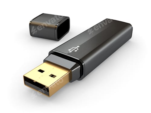 Preview: Usb flash memory on white background