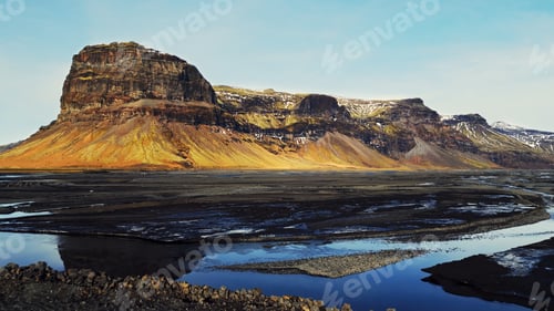 Preview: Aerial view of massive mountain range