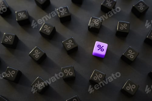 Preview: Highlighted percentage symbol. Holiday sale