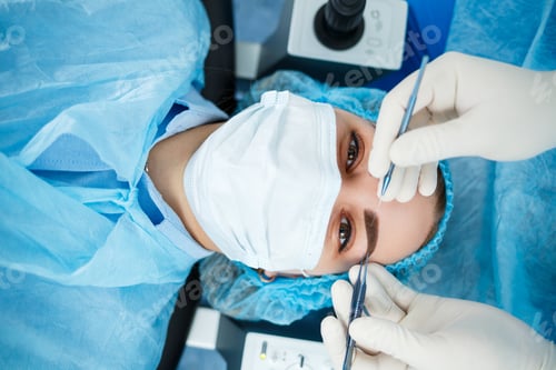 Preview: Medical laser eye correction. Medicine technology eye operation.