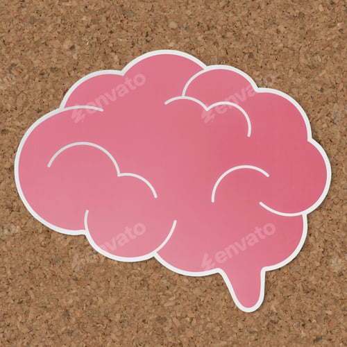 Preview: Pink brain creative ideas icon