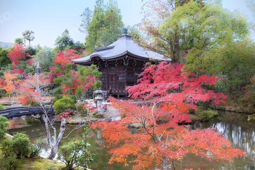 Preview: Seiryoji Temple in Autumn, Kyoto, Japan