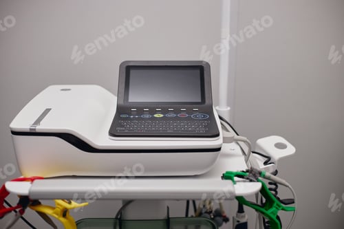Preview: Medical Diagnostic Device Monitoring Patient Vital Signs in Vascular Center