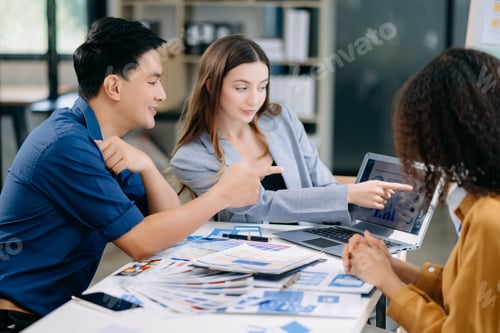 Preview: Employee brainstorm and work plan and discuss project by point on paper and tablet.
