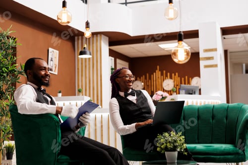 Preview: Friendly African American hotel staff
