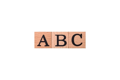 Preview: Inscription ABC wooden cubes, conceptual business background