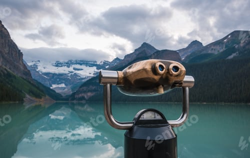 Preview: Got a quarter? I think I can see a bear from here! Lake Louise in Banff NP, Alberta, Canada.