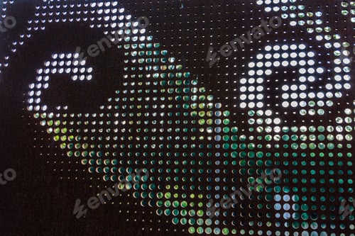 Preview: A Metal Outdoor Panel Has A Pattern.