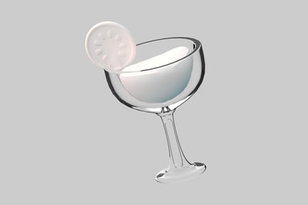 Preview: Clean glass cocktail with slice