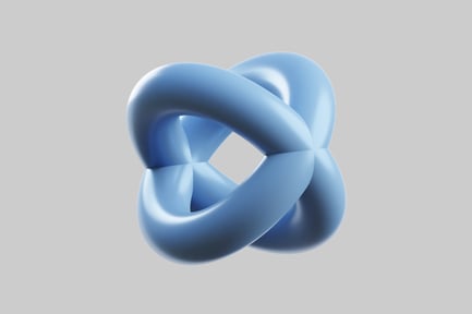 Preview: 3D Abstract Knot Shape in Blue