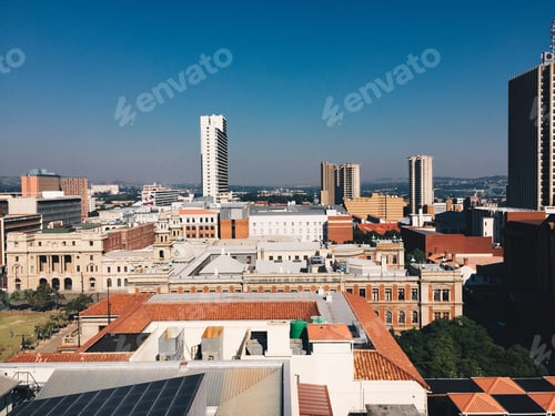 Preview: View of the city with tall buildings