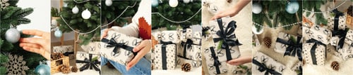 Preview: Collage of photos for Christmas gift concept