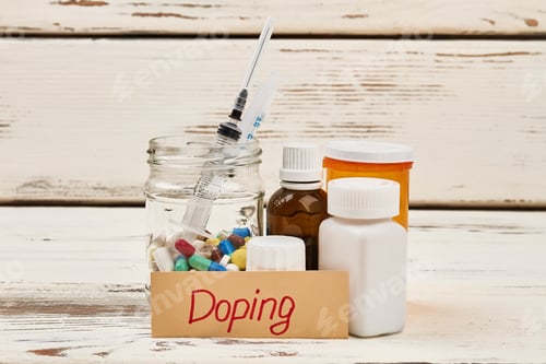 Preview: Banned medications and "Doping" lettering