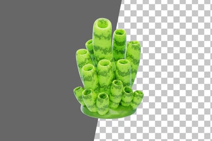 Preview: Green Tube Coral 3D Icon