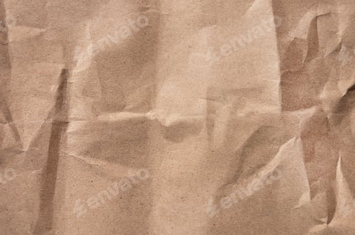 Preview: Beige paper texture. Crumpled paper background.