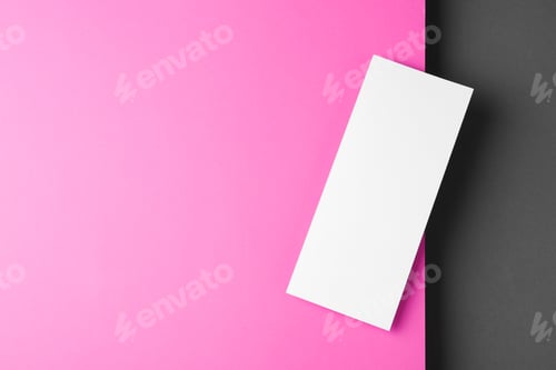 Preview: Empty sheet on color background. Mockup for design