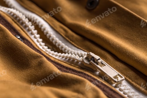 Preview: Zipper on brown coat