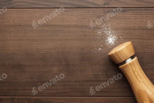 Preview: Wooden Salt Shaker On The Table