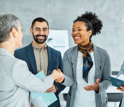 Preview: Young business people having a meeting