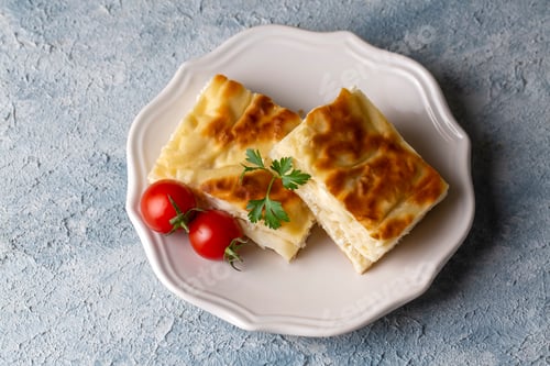 Preview: Delicious Turkish food; Tray pastry; (Turkish name; Su boregi)