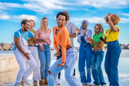 Preview: Transgender person dancing during a dance battle among friends