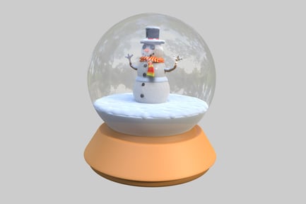 Preview: Snowman snow globe decoration