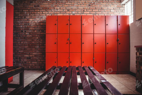 Preview: Empty locker room and a bench