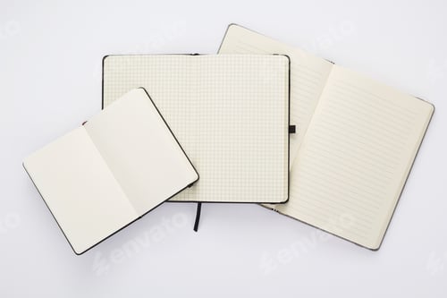 Preview: notebook at white background