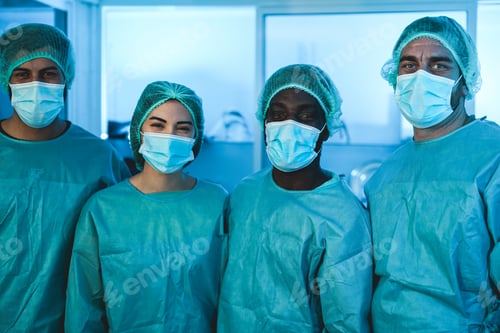 Preview: Medical workers inside hospital laboratory during coronavirus pandemic outbreak