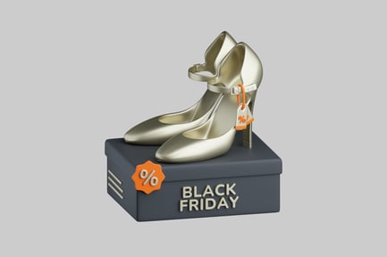 Preview: Golden Mary Jane Heels on Black Friday Box