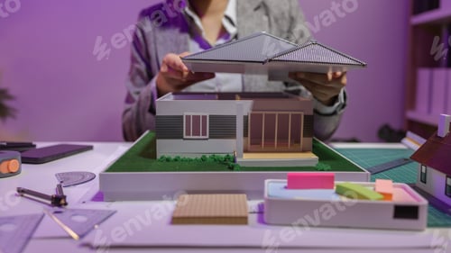 Preview: a passionate female architect works in her private office