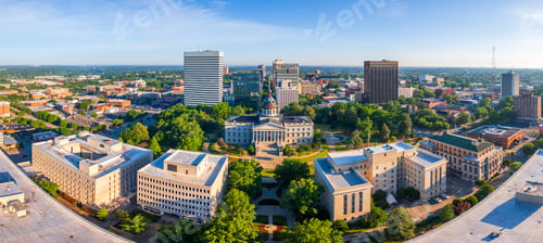 Preview: Panoramic skyline of downtown Columbia, South Carolina, USA