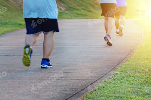 Preview: Fat man jogging