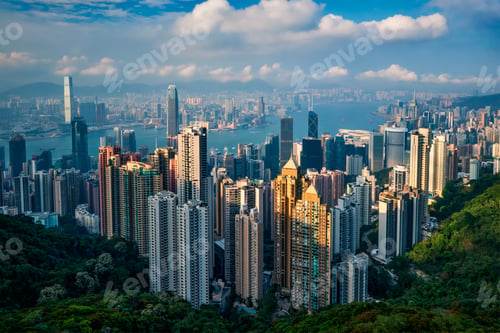 Preview: Hong Kong skyscrapers skyline cityscape view
