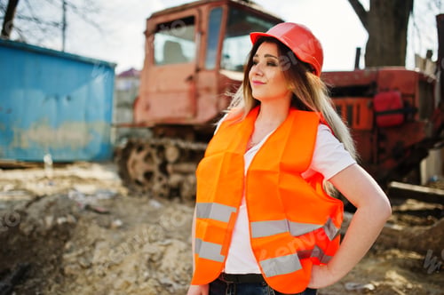 Preview: Engineer builder woman in uniform
