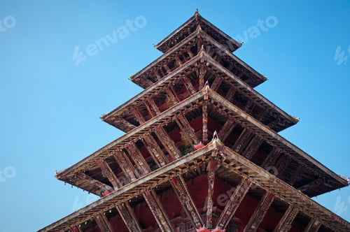 Preview: Low angle view of the temple roof