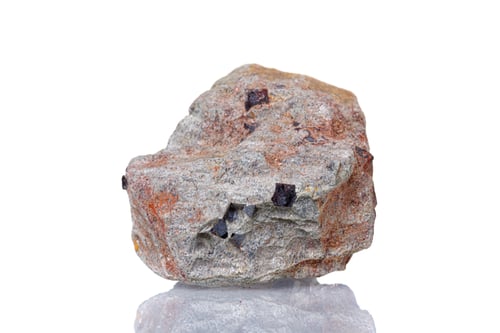 Preview: macro mineral stone Magnetite on a white background