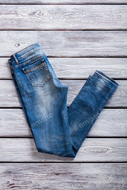 Preview: Simple jeans of blue color.