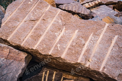 Preview: Stone materials near old flooded stone quarry