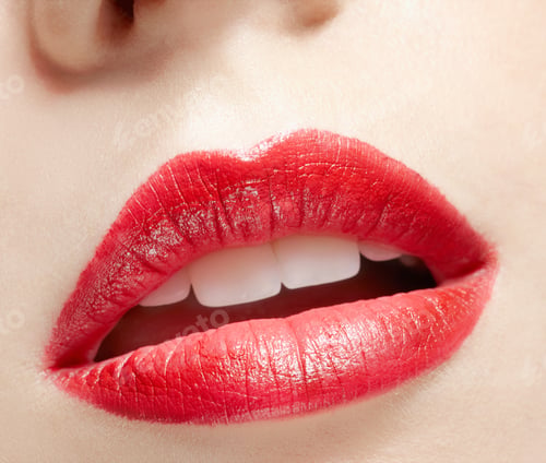 Preview: Closeup Portrait Of Young Woman'S Lips Zone Make Up