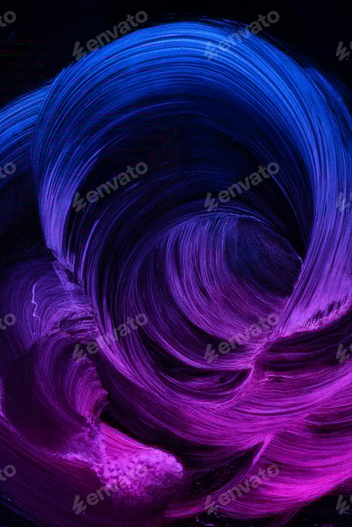 Visualização: Manchas de tinta neon