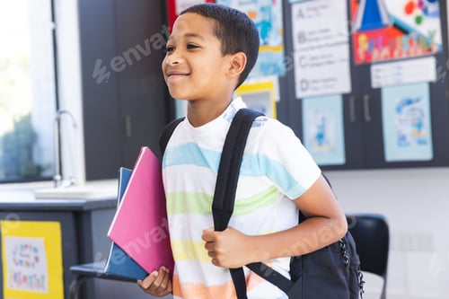 Preview: Biracial boy ready for school