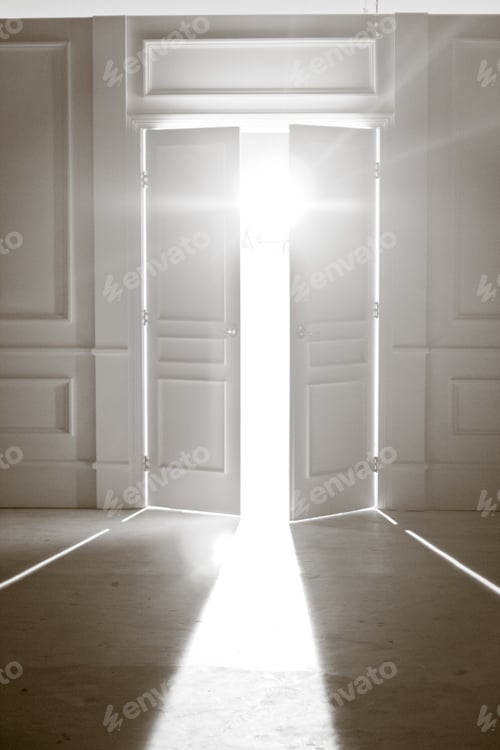 Preview: Opened Door With Bright Light