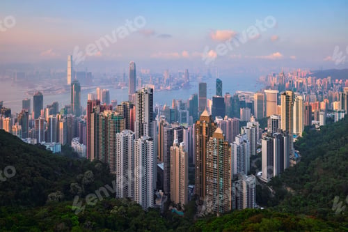 Preview: Hong Kong skyscrapers skyline cityscape view