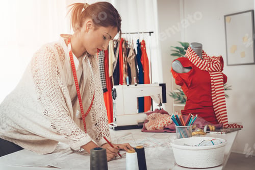 Preview: Fashion Designer With Sewing Pattern