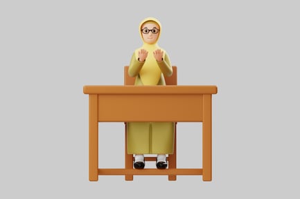 Preview: Schoolgirl desk character