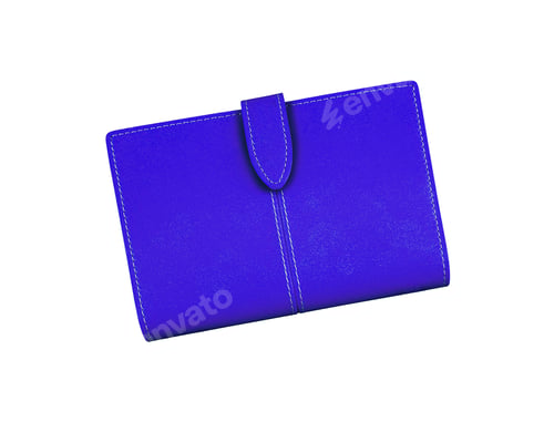 Preview: Blue Wallet isolated on white