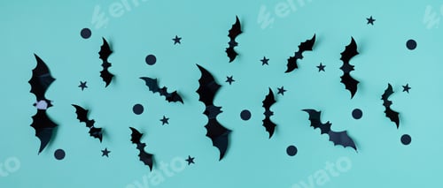 Preview: Halloween background with silhouettes of bats