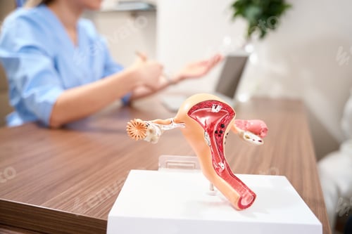 Preview: Uterus Model with Doctor for Woman's Health
